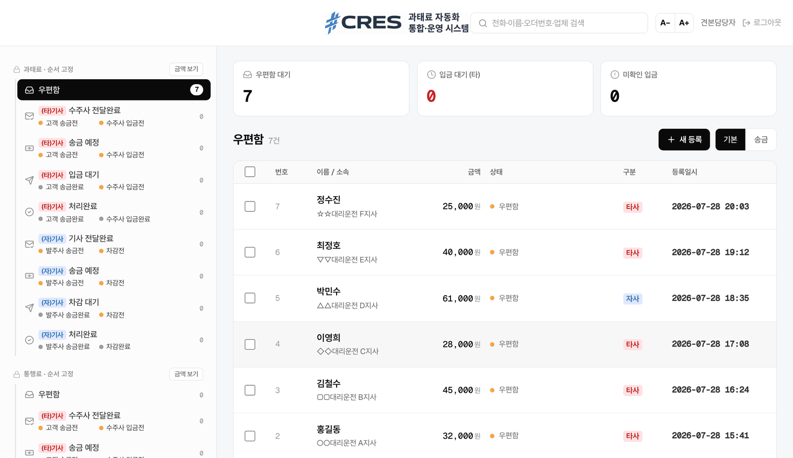CRES 과태료 자동화